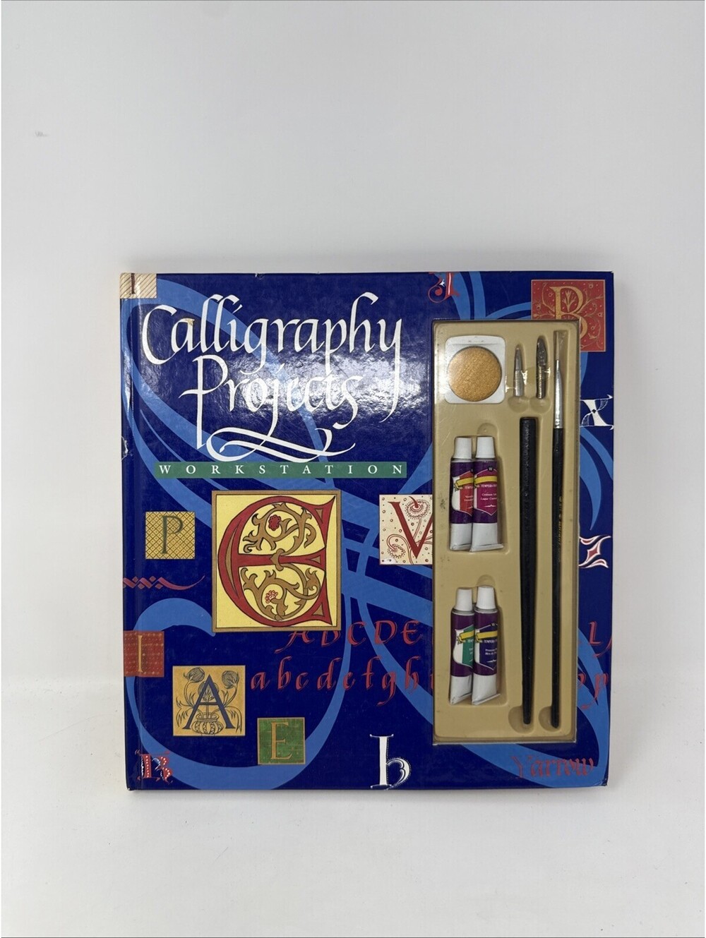 Vintage 1993 Calligraphy Projects Workstation Book & Art Kit Set Lettering